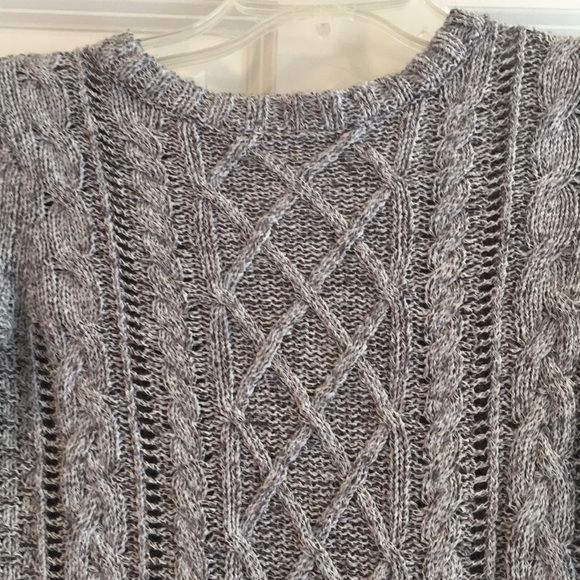 Aeropostale Gray Cable Sweater — XS - Picture 2 of 7